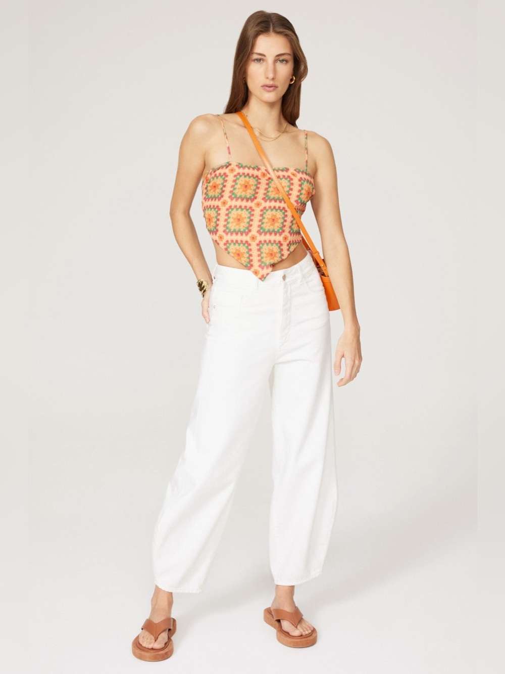 Slate & Willow Scarf Hem Crop Top Size Medium